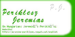 periklesz jeremias business card